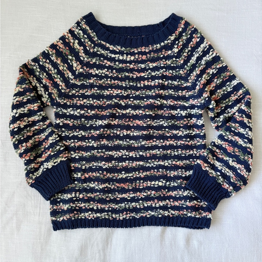 Navy Striped Women's Sweater